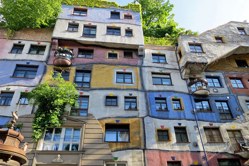 Gru-Karte: Wien 2 - Hundertwasserhaus
