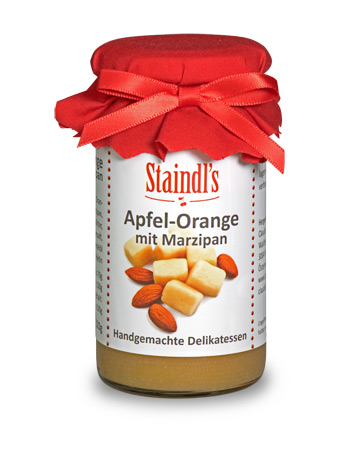 Apfel-Orange mit Marzipan