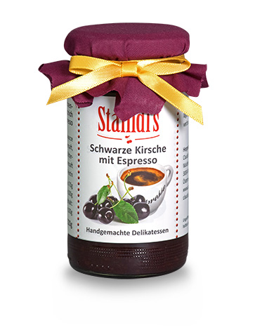 Schwarze Kirsche mit Espresso